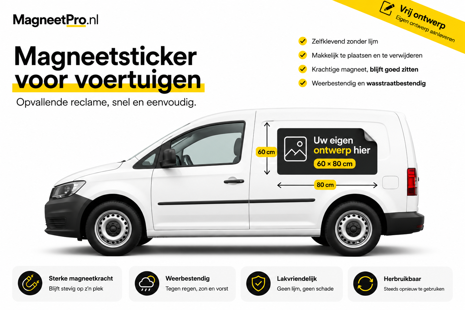 Magneetsticker 60 × 80 cm