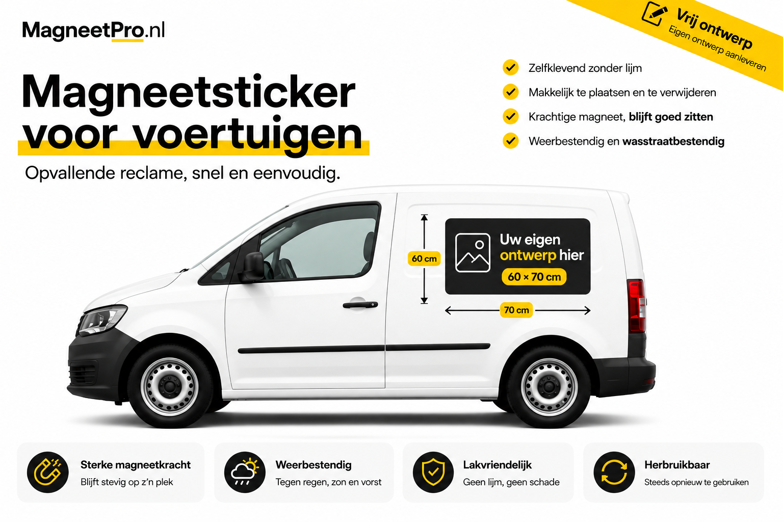 Magneetsticker 60 × 70 cm