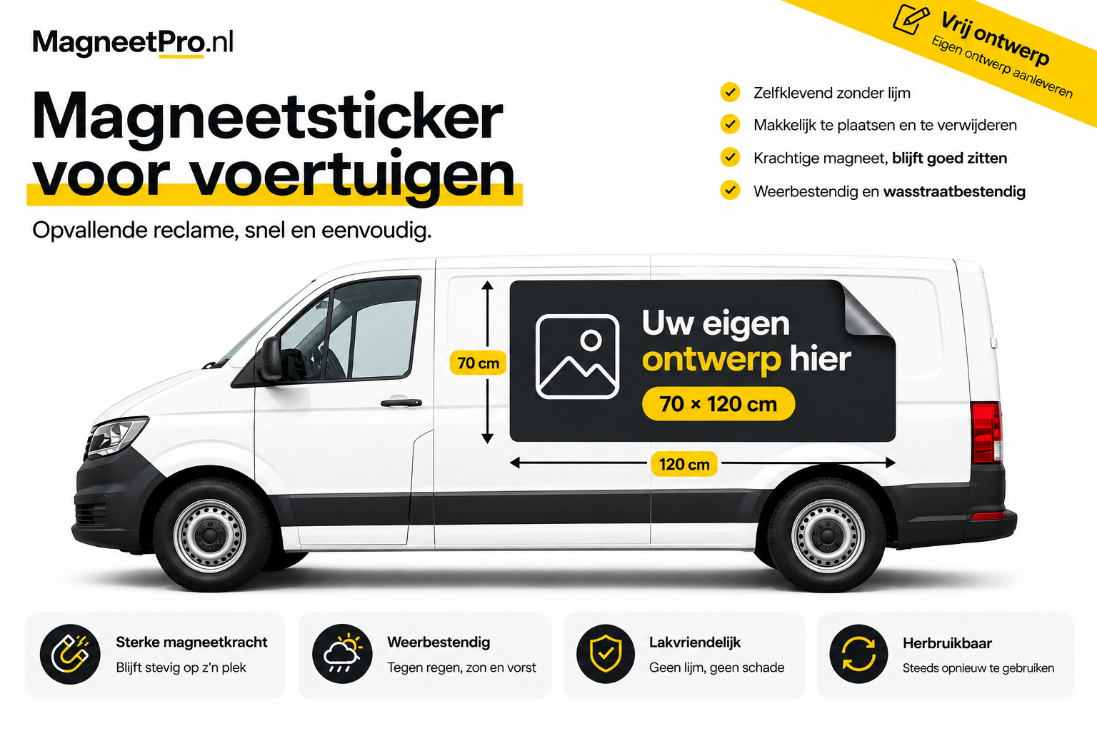 Magneetsticker 70 × 120 cm